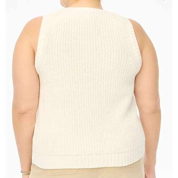 J.Crew Factory Women's Sweater Vest Ivory Size XXL - Picture 2 of 9